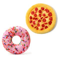 Squeaky Pepperoni Pizza Plush Dog Toy Soft Polyester Interactive Squeaker Chew Toy for All Breeds Puppies Adult Dogs Fun Food-Themed