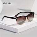 Vintage Polarized Sunglasses Unisex – UV400 Gradient Tea Lens with Protective Case Lightweight Driving Eyewear for Men & Women