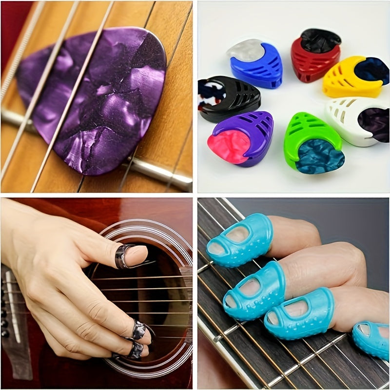 64-Piece Guitar Accessories Kit for Beginners – Includes 3 Sets of Strings, Capo, Clip-On Tuner, Picks, Finger Guards, Bridge Pins, Nut & Saddle, 3-in-1 String Winder Tool & Storage Bag