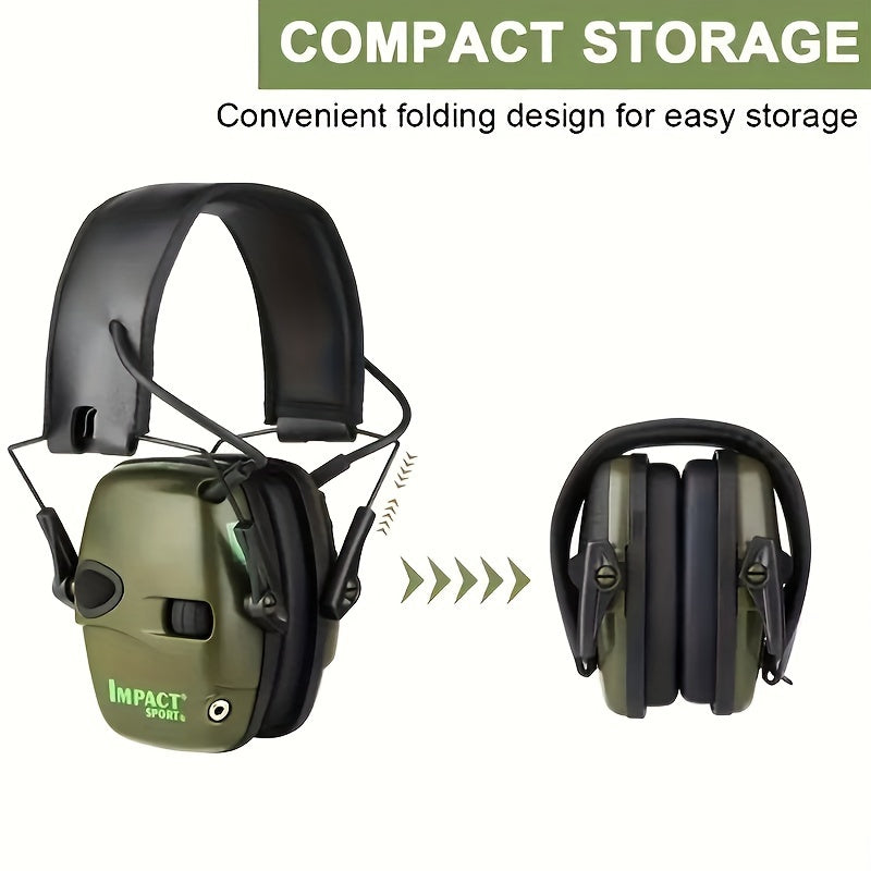 Shooting Earmuffs Electronic Hearing Protection with Sound Amplification & Noise Cancelling – Tactical Over-Ear Headset for Hunting, Gun Range & Outdoor Impact Sports
