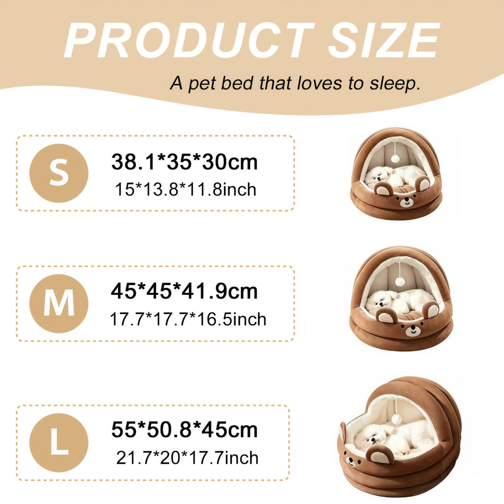 Round Plush Cat Bed & Pet Mat for Cats and Small Dogs – Large Circular Donut Design, Soft Comfortable All-Season Sleeping Pad, S M L Sizes, Includes Bonus Toy Balls, Cozy Cat Nap Cushion