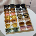 14 Pcs Women's Square Glasses Set – Chic Tinted Lenses, Minimalist Plastic Frames, Fashion Eyewear for Parties, Festivals & Everyday Style, European American Trendy Design