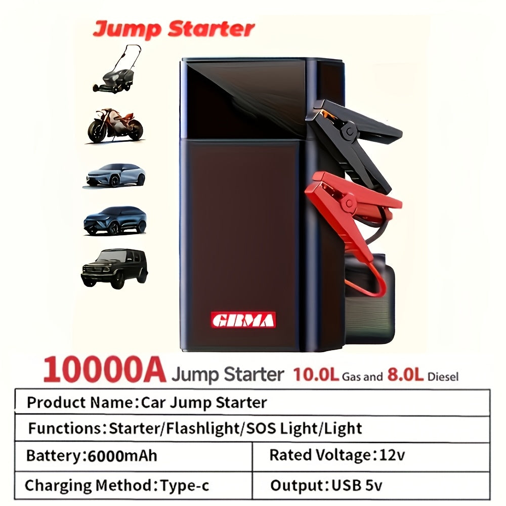 Portable Car Jump Starter 7 in 1 with 150PSI Air Compressor Digital Display Emergency Power Bank LED Flashlight for Gas Diesel Engines Car Battery Booster Pack with Air Pump Tire Inflator