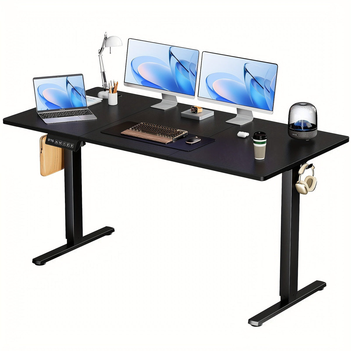 Electric Standing Desk Height Adjustable 40 48 55 63 Inch – Sit Stand Up Desk with Memory Controller & Anti-Collision, Ergonomic Home Office Gaming Workstation, 5 Colors