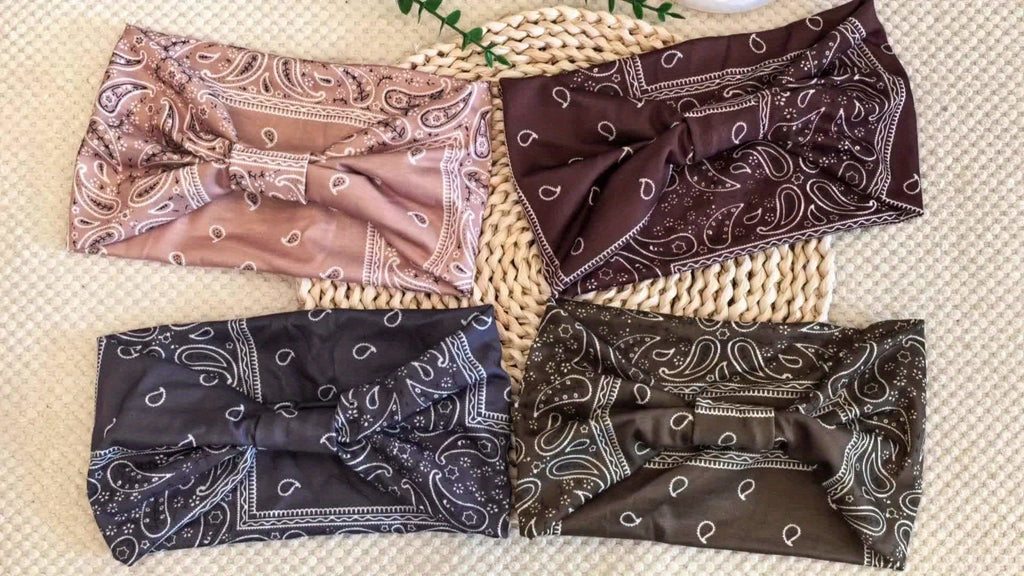8pcs Wide African Turban Headbands for Women – Boho Paisley Anti-Slip Elastic Headwraps Moisture-Wicking 95% Polyester Sports Yoga Running Daily Wear Machine Washable Hair Accessories Gift Set