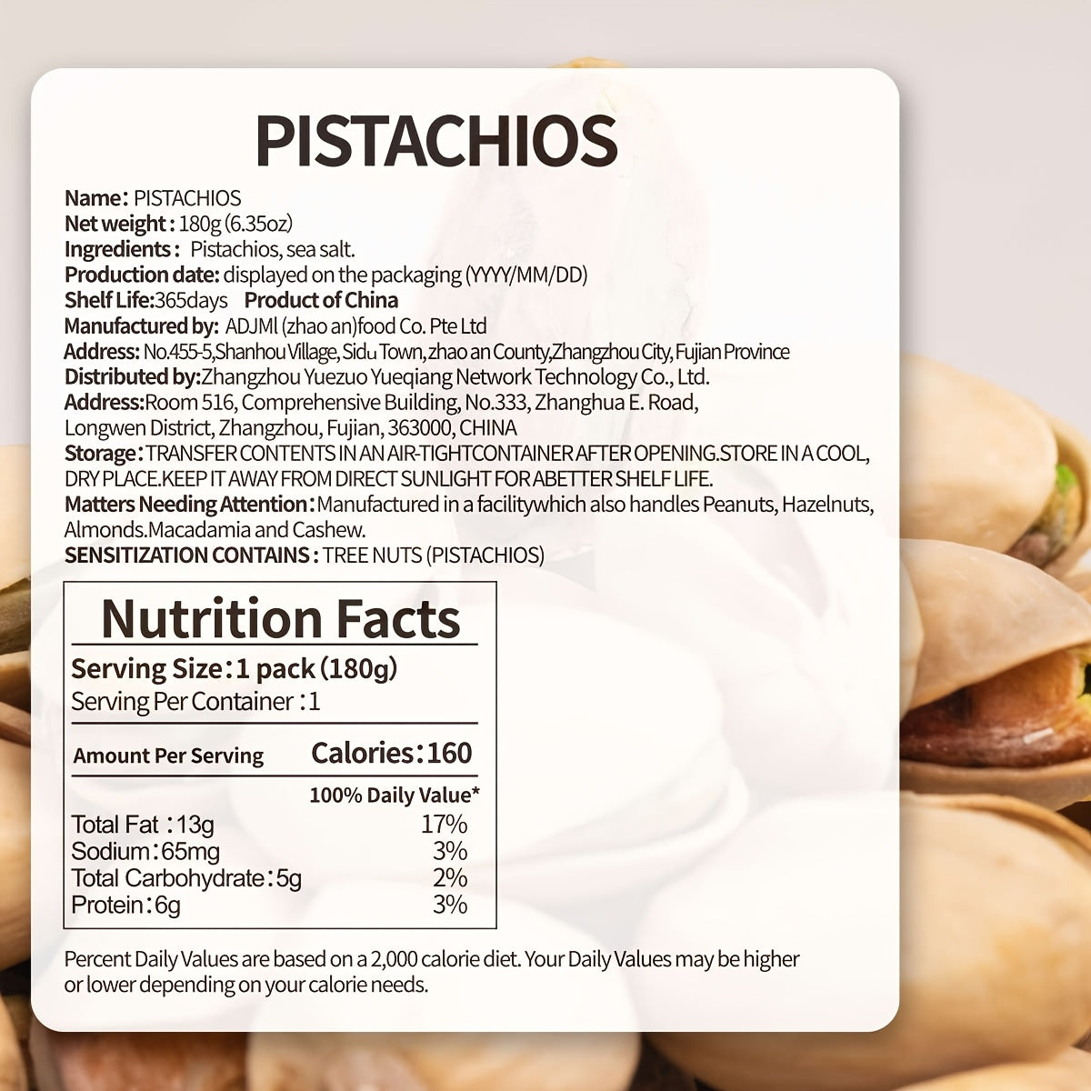 Natural Pistachios with Shell Individually Wrapped Snack Bags 3 Pack 5.3oz Each Ready-to-Eat Protein Snack