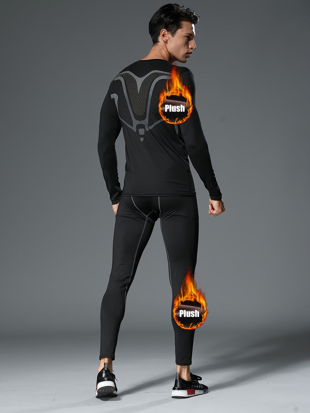 Men's Thermal Fleece-Lined Sports Underwear 6 Pack – Printed Warm Base Layer for Fall Winter Running, Gym & Fitness Training, Morning & Night Workout Gear S-XXL