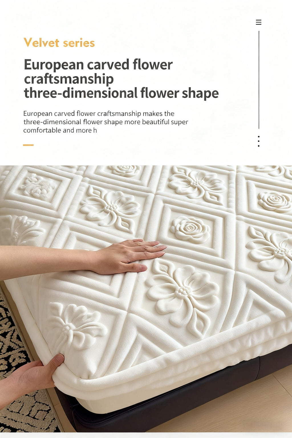 European Embossed Soft Bed Sheet – All Season Deep Pocket Mattress Cover, Super Soft Machine Washable Bedding for Twin Full Queen King, Warm Mattress Protector (No Pillowcase)