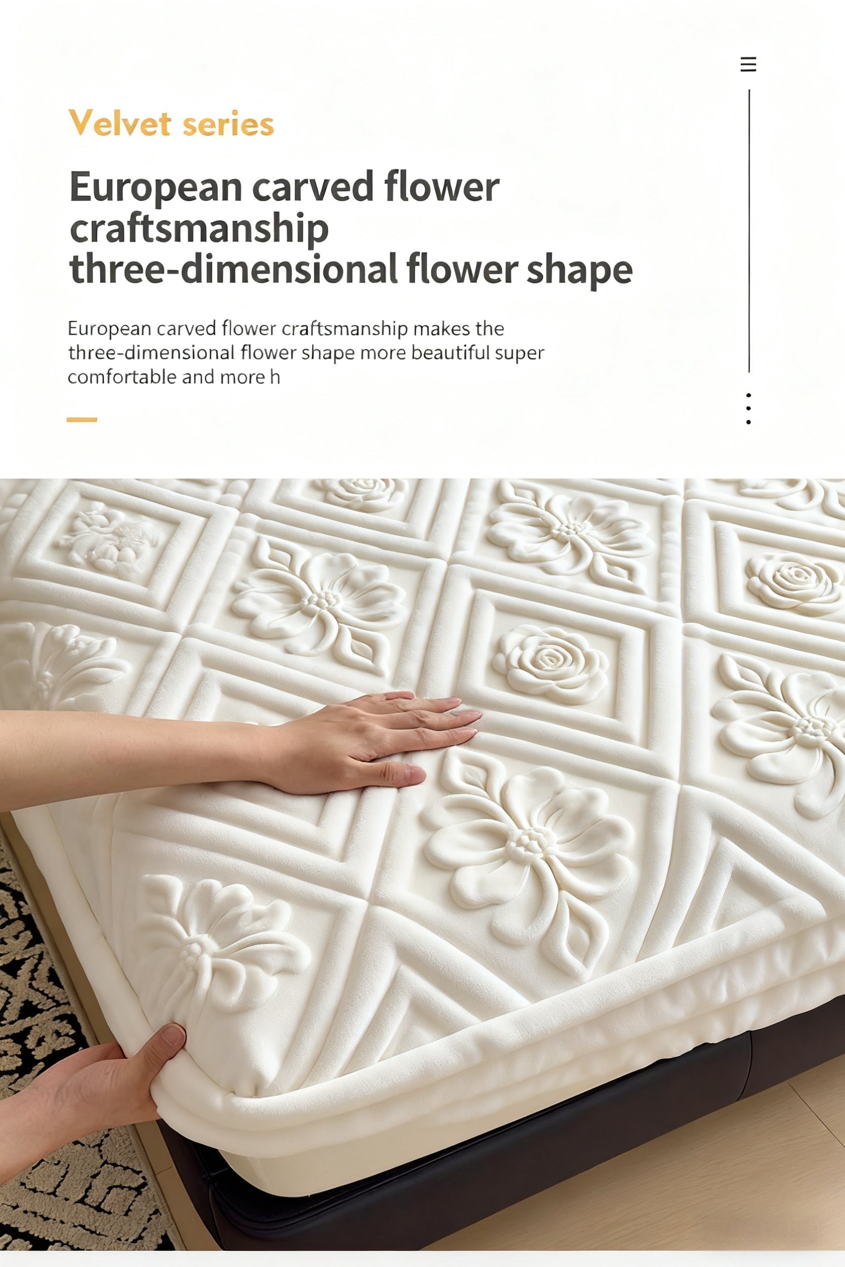 European Embossed Soft Bed Sheet – All Season Deep Pocket Mattress Cover, Super Soft Machine Washable Bedding for Twin Full Queen King, Warm Mattress Protector (No Pillowcase)