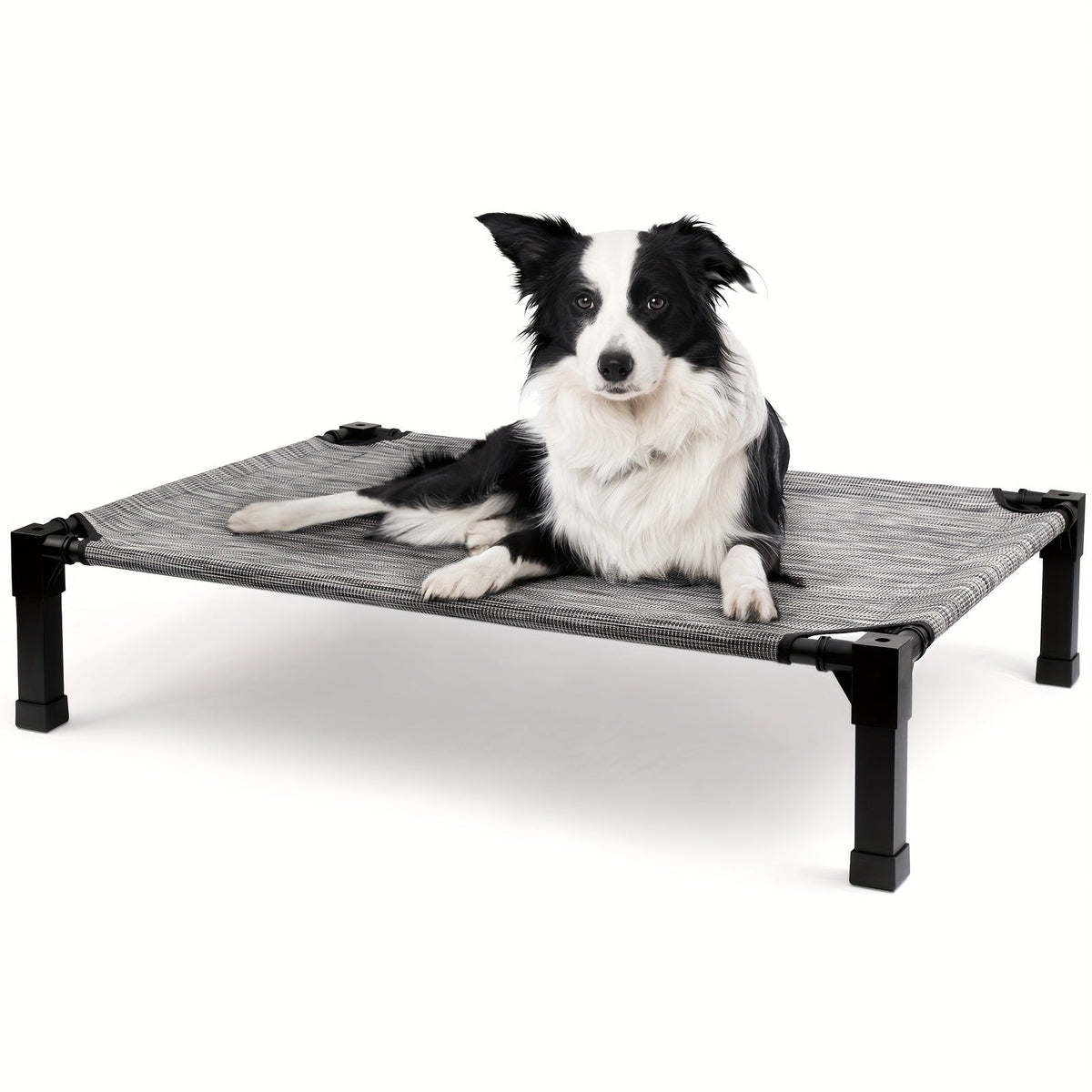 Cooling Elevated Dog Bed Raised Cot with Breathable Mesh and Metal Frame - Washable Portable Dog Cot with No-Slip Feet for Indoor and Outdoor Use, Multiple Sizes and Colors Available