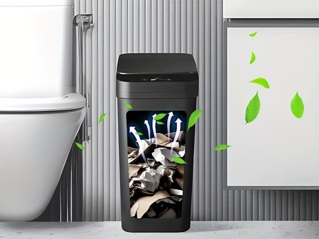 Automatic Touchless Trash Can 2-Pack – 2.8 Gallon Motion Sensor Garbage Can with Lid, Slim Smart Trash Bin for Bathroom, Bedroom, Office & Living Room