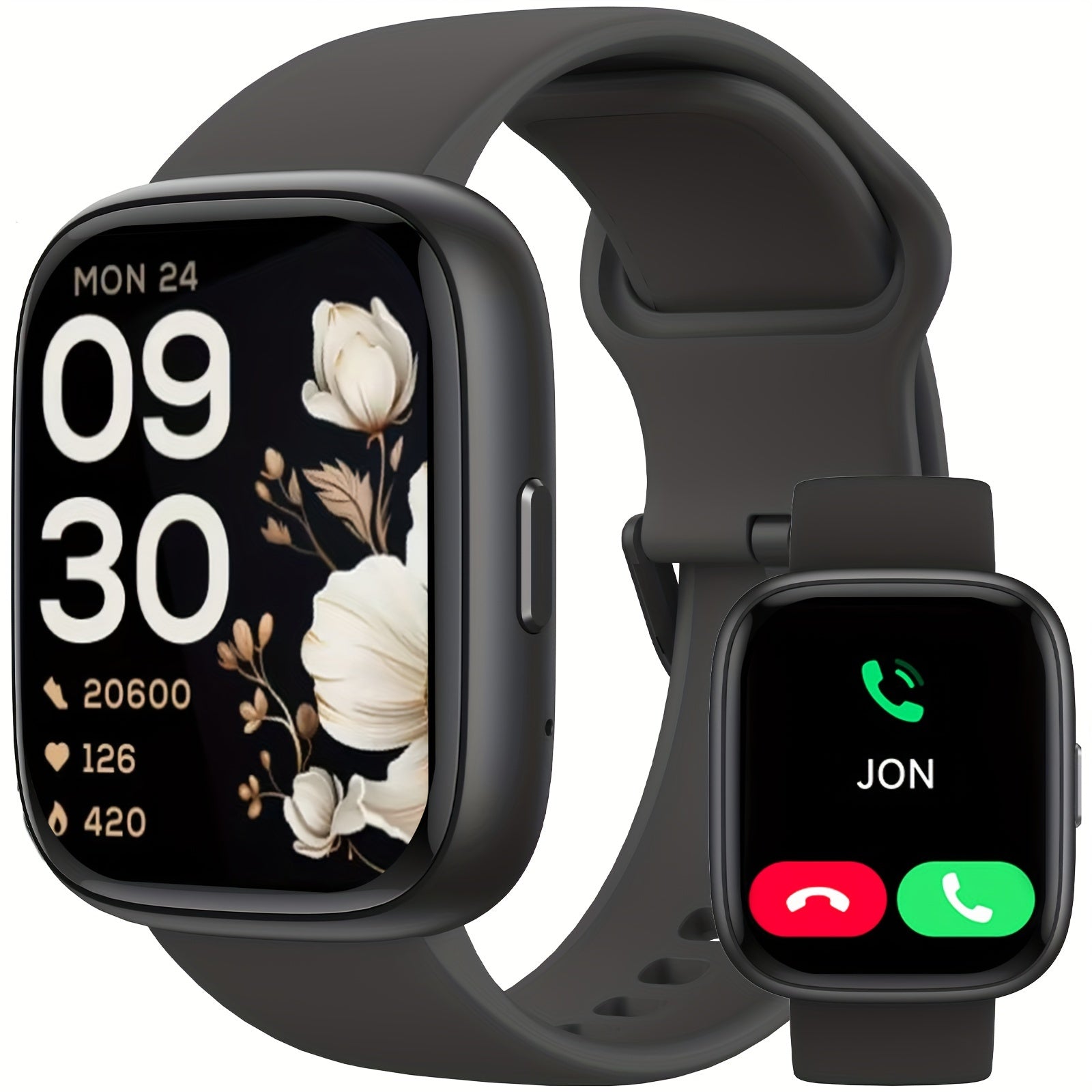 Smart Watch for Men & Women with Wireless Calling & Built-in Alexa – 1.83" HD Touch Screen, 100+ Sports Modes, Heart Rate Monitor, Waterproof Fitness Tracker, Compatible with iPhone & Android
