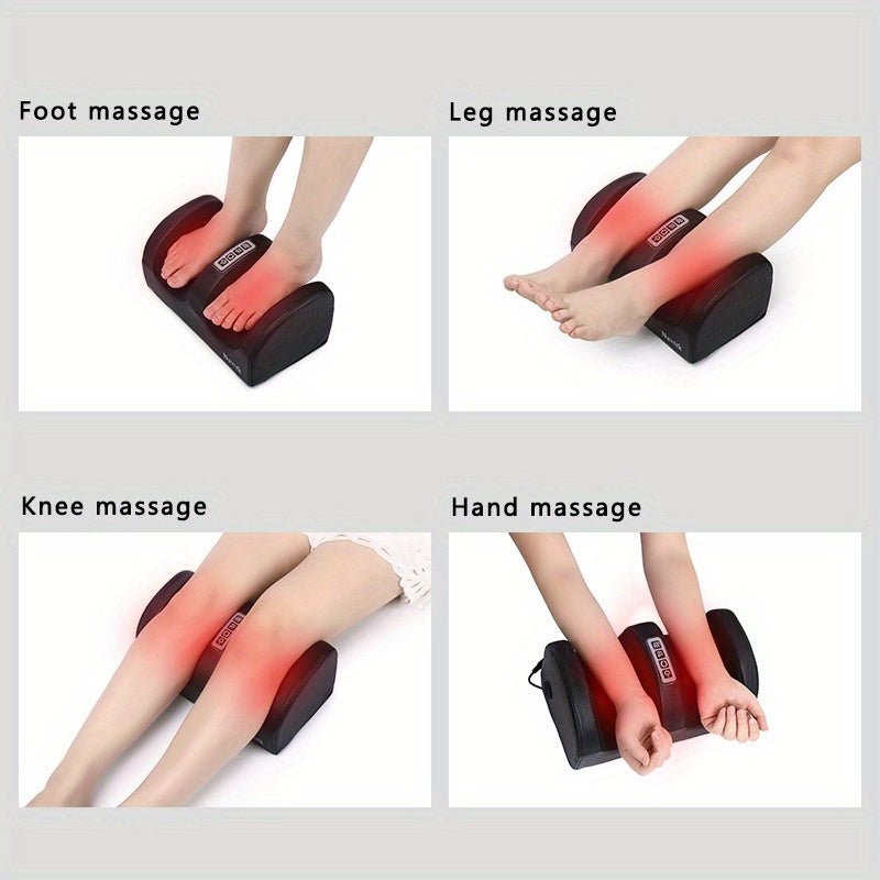 Foot Massager Machine with Heat for Circulation & Relaxation – Shiatsu Deep Kneading Air Compression Electric Foot Massager for Plantar Fasciitis Tired Feet, Father's Day Mother's Day Gift, Black & Red