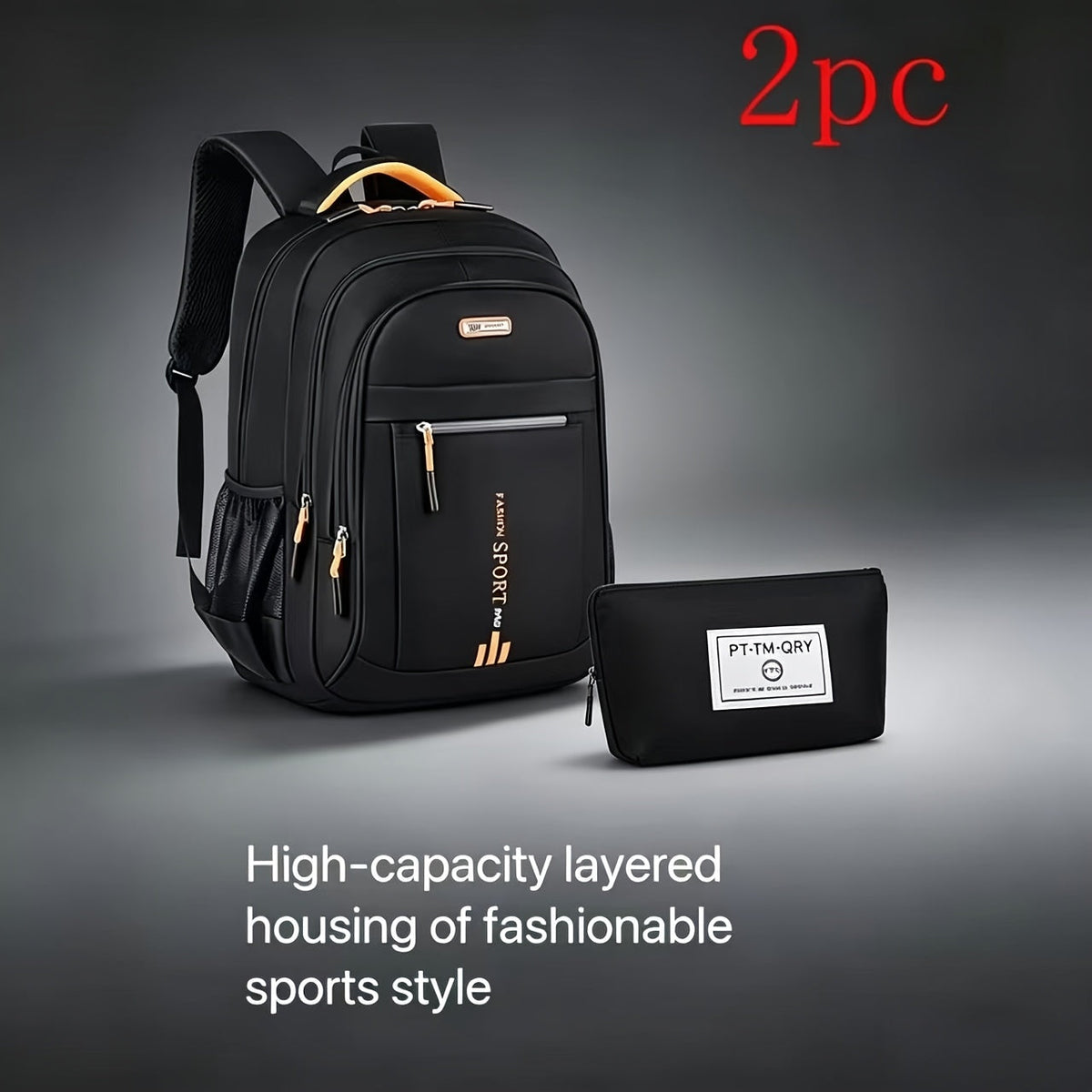 Men's Large Capacity Travel Backpack Set Durable Nylon Multi-Compartment Laptop Bag with Adjustable Straps for Business Travel Campus – Backpack & Handbag Shoulder Bag Combinations