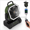 20000mAh Camping Fan with Remote Control LED Light Oscillating 4 Speeds Timer Power Bank - Rechargeable Tent Fan for Camping Picnic BBQ Fishing Outdoor