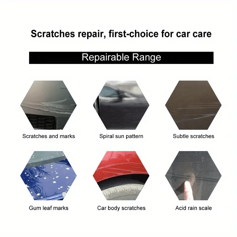Car Scratch Repair Wax Kit 3 Sets – Professional Deep Scratch Remover & Paint Restorer, Long-Lasting Car Polish for All Vehicles, Includes 3 Paint + 3 Sponge + 3 Towel (50ml Each)