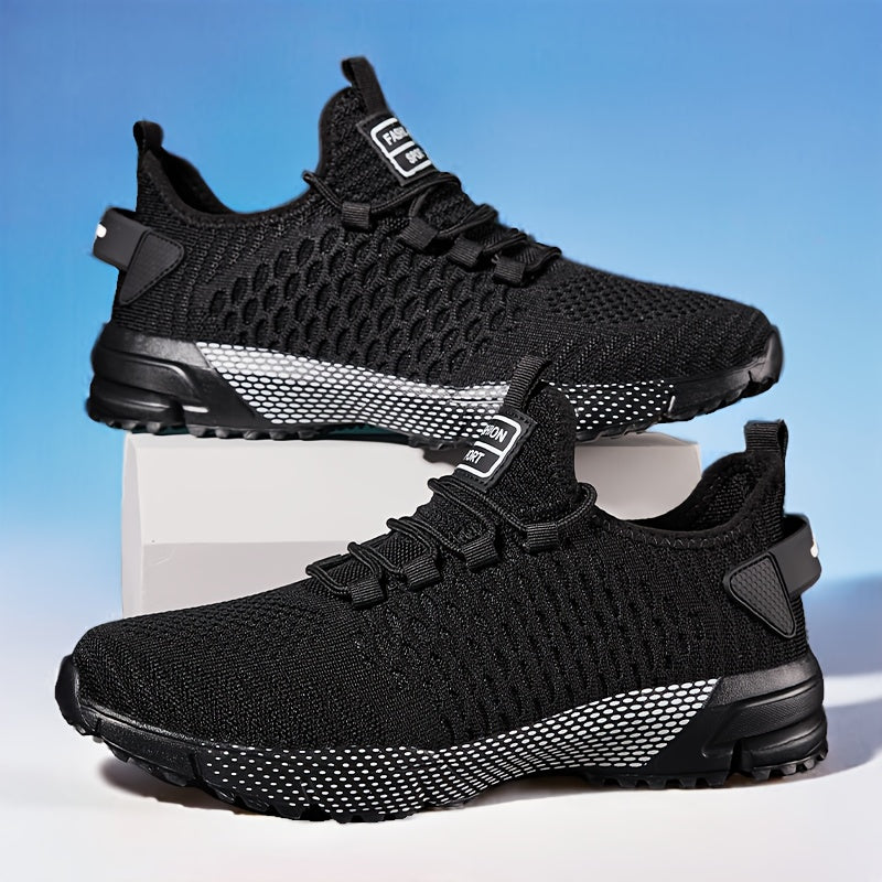 Men's Thick-Soled Non-Slip Sneakers – Lightweight Lace-Up Casual Walking Shoes for Hiking, Outdoor & Daily Wear, Comfortable Low-Top Athletic Sneakers for Men, Spring Autumn Trail Running Shoes