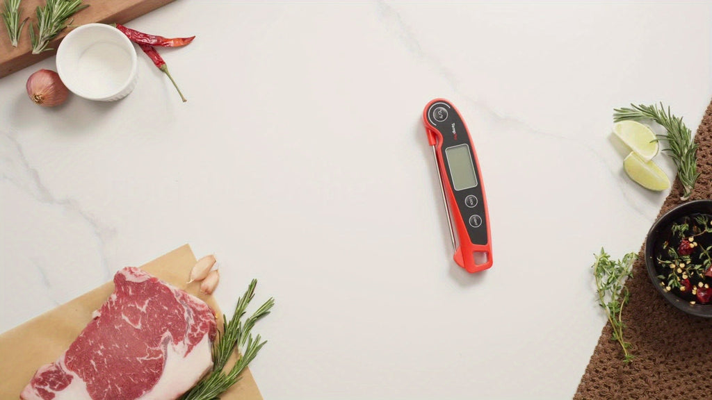 Instant Read Meat Thermometer with Motion Sensing Foldable Probe Digital Food Thermometer for Kitchen BBQ Grill Smoker Candy Oil Cooking -58°F to 572°F Fast 2-3 Second Response