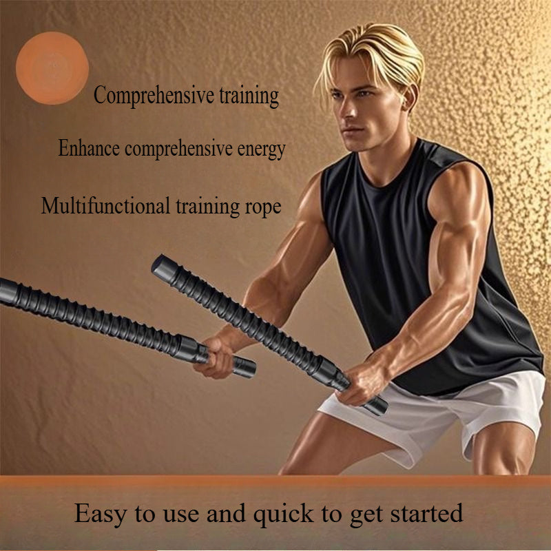 Cordless No-Rope Jump Rope Set 2pcs Weighted Resistance Training – Adjustable Intensity Portable Home Gym Cardio HIIT Boxing Workout Equipment for Men and Women