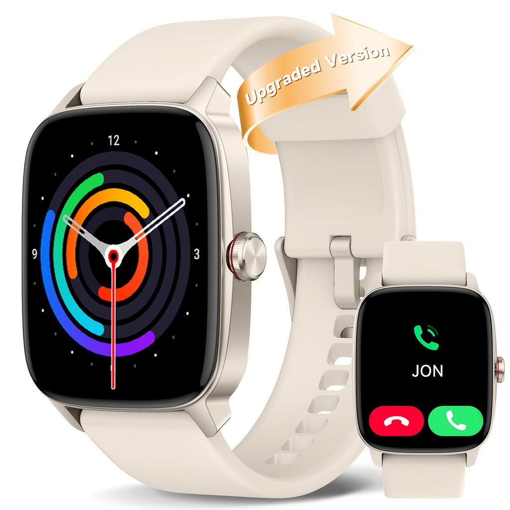 FAWEIO Smart Watch with Alexa & Wireless Calling – 1.8" HD Touchscreen Fitness Tracker, 100+ Sports Modes, Heart Rate SpO2 Sleep Monitor, Compatible with iPhone & Android for Women & Men