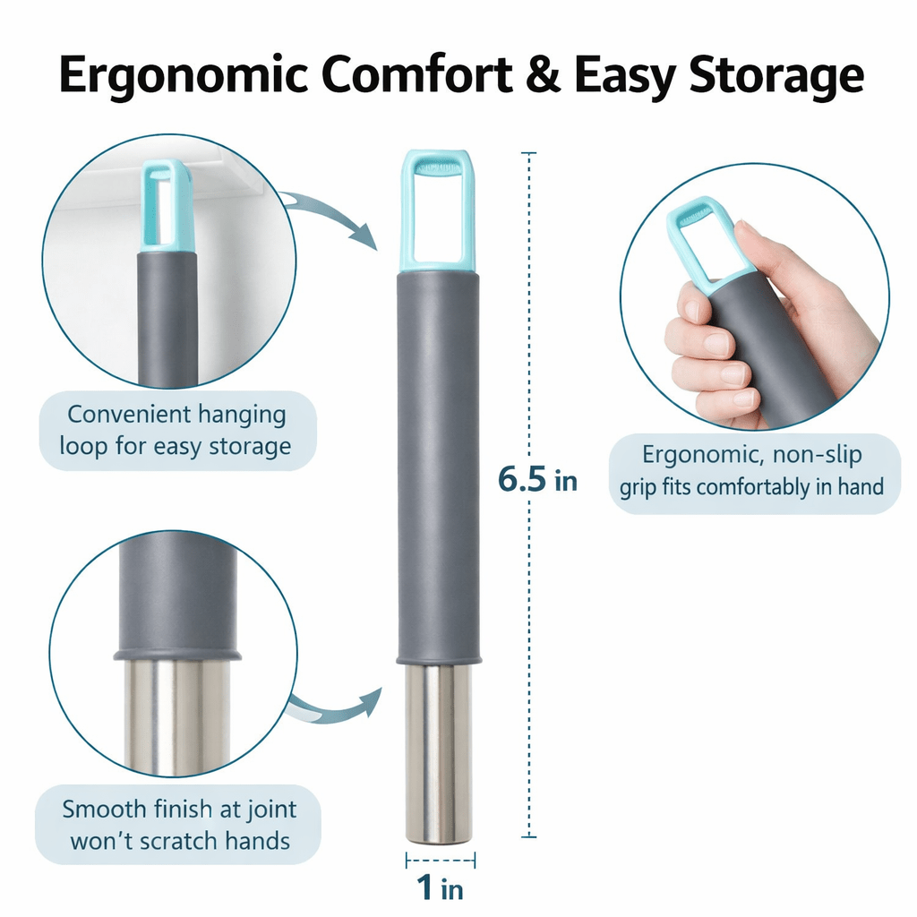 360° Spin Mop and Bucket Set with Wringer – Microfiber Mop Refills Stainless Steel Extended Handle Separate Compartment Floor Cleaning System for Hardwood Tile Laminate, Upgrade Option with 2 Refills