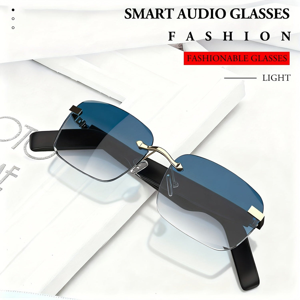 Bluetooth Smart Glasses Touch Controls Open Ear Audio – Integrated Mic Hands-Free Calls & Music UV Protection Polarized Lens for Outdoor Sports, Driving & Everyday Wear
