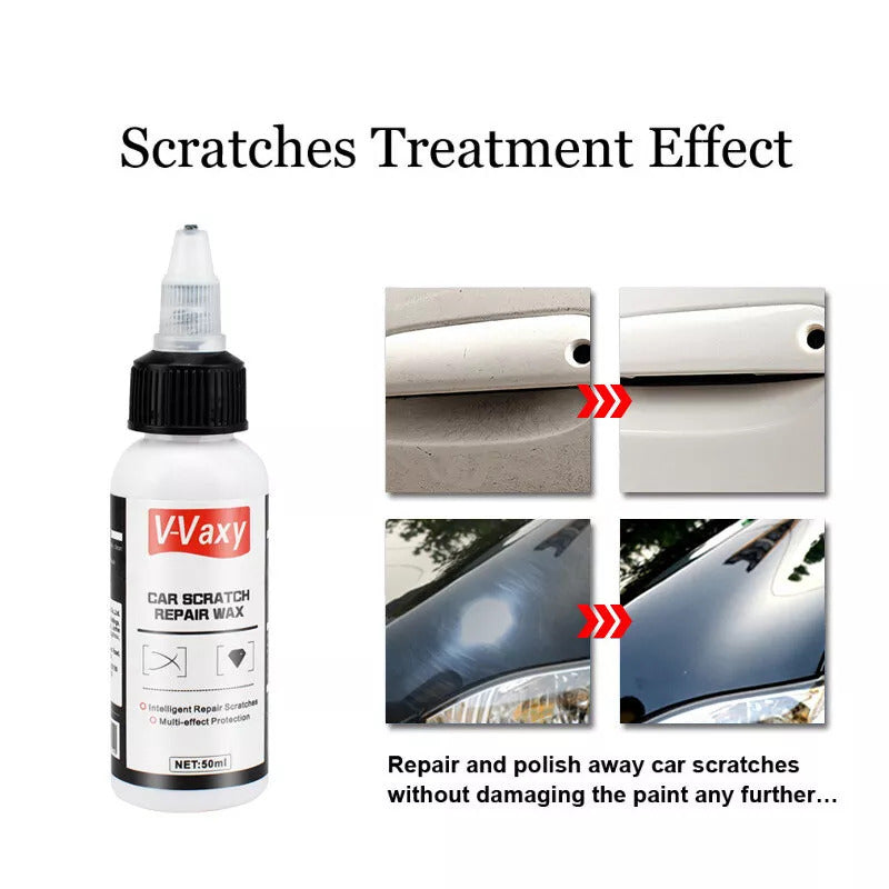 Car Scratch Repair Wax Kit 3 Sets – Professional Deep Scratch Remover & Paint Restorer, Long-Lasting Car Polish for All Vehicles, Includes 3 Paint + 3 Sponge + 3 Towel (50ml Each)