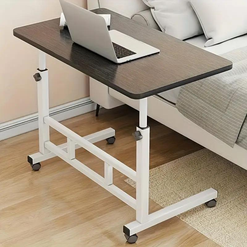 Mobile Lift Table Adjustable Height Rolling Laptop Desk with Wheels Bedside Sofa Side Table for Bedroom Home Office Dorm