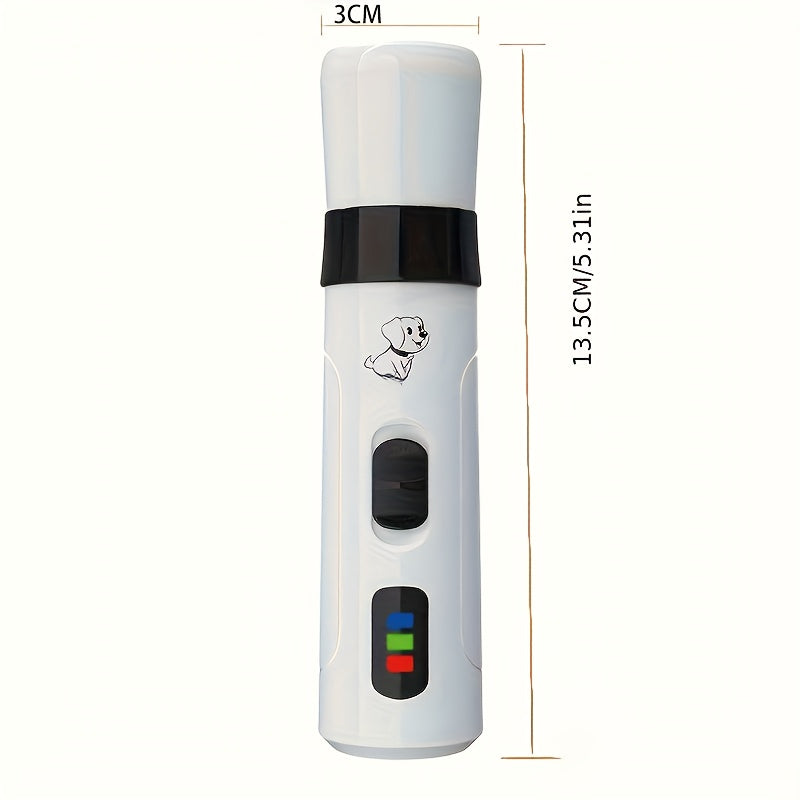 Electric Dog Nail Grinder Quiet Painless USB Rechargeable with LED Screen Multi-Speed Pet Grooming Tool for All Breeds