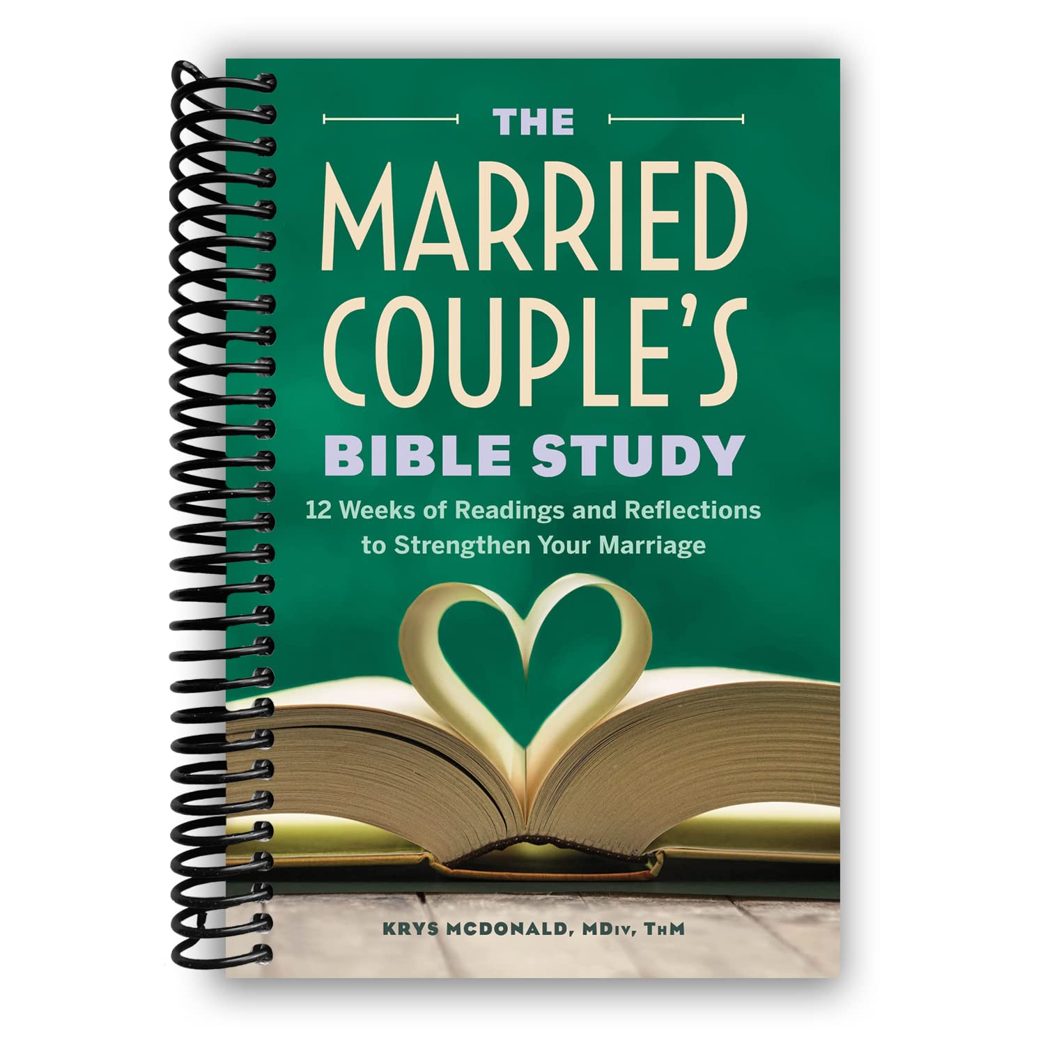Married Couple's Bible Study Spiral Bound 12 Weeks Scripture Reflections Prayers – Christian Couples Devotional 158 Pages, Wedding Anniversary Valentine's Day Gift for Couples
