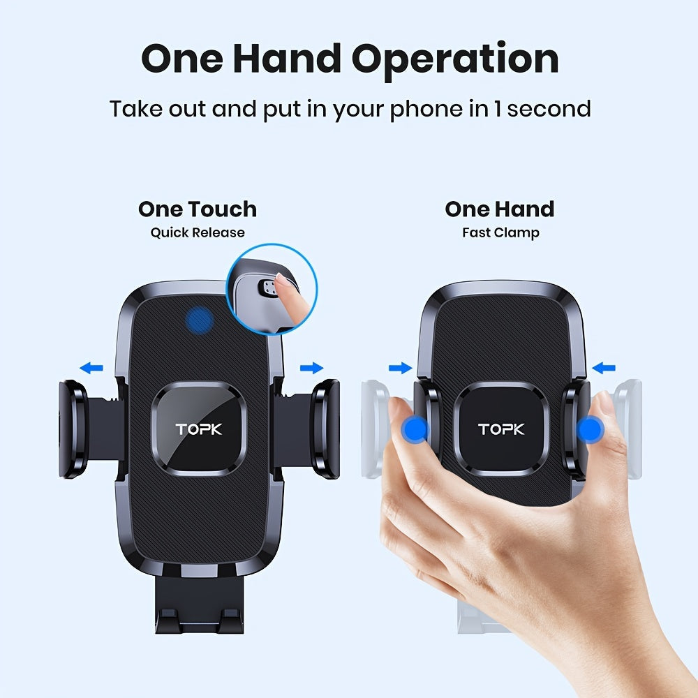 Car Air Vent Phone Mount Universal Hands-Free Holder Adjustable Clamp Cradle Fits All Smartphones iPhone Samsung Android 2024 Upgraded ABS Waterproof Wall Mount Option for Cars Trucks SUVs