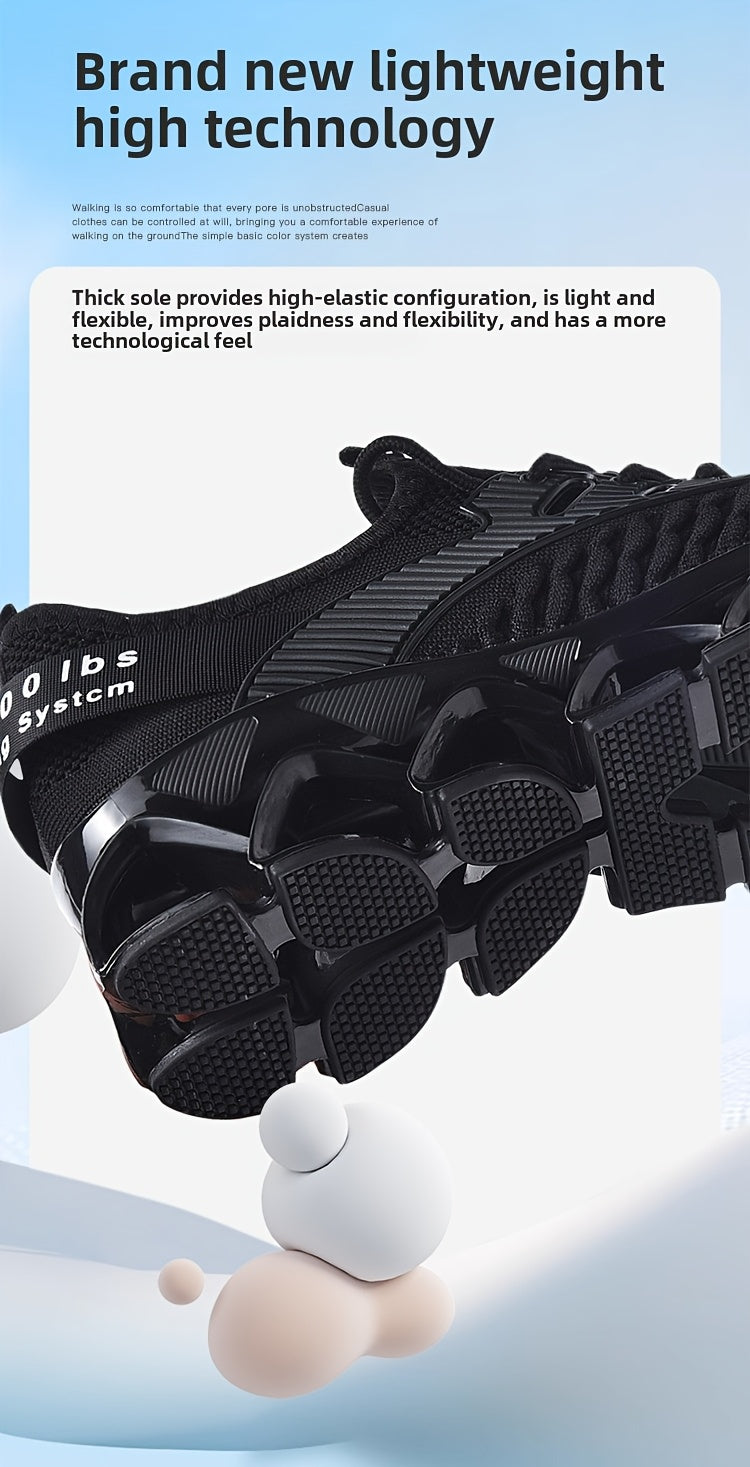 Men's Breathable Running Shoes Lightweight Fish Scale Fabric Upper Durable Outsole Low Top for Running Hiking Walking Casual Sports White Black US 7-13.5