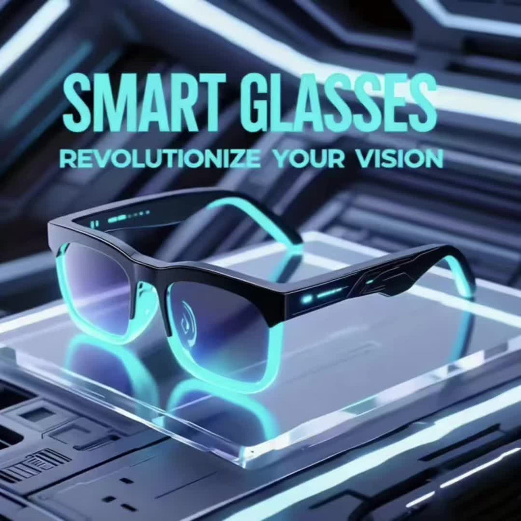 AI Translation Smart Glasses with Wireless Headphones – Real-Time Multi-Language Translator Built-in Mic Music Audio Rechargeable Wearable Tech for Travel Business Sports Daily Wear