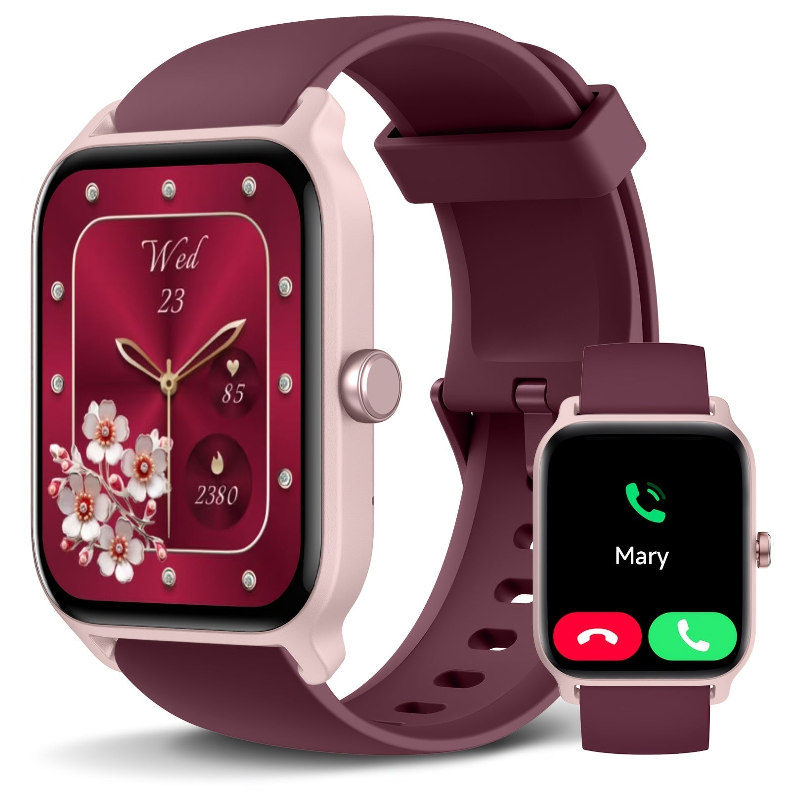 FAWEIO Smart Watch with Alexa & Wireless Calling – 1.8" HD Touchscreen Fitness Tracker, 100+ Sports Modes, Heart Rate SpO2 Sleep Monitor, Compatible with iPhone & Android for Women & Men