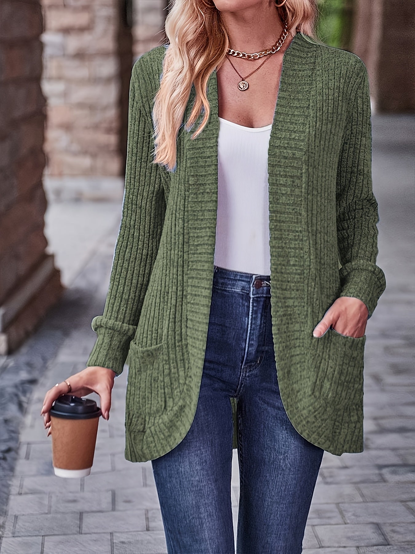 Loose Casual Long Sleeve Blouse Women Solid Color Pocket Splicing Relaxed Fit Top 10 Colors S-XXL Spring Fall Everyday