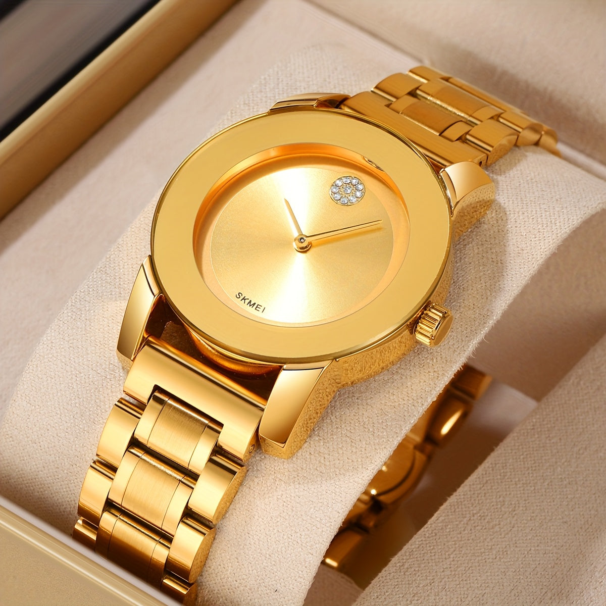 Women's Quartz Watch Round Dial Elegant Analog Wristwatch for Ladies – Party, Daily Wear & Birthday Gift, 6 Colors Available