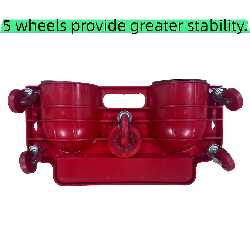 Rolling Knee Pad Platform with Wheels Built-In Tool Tray ABS Cushioned Kneeling Pad for Flooring Tile Carpentry Car Repairs Plumbing Heavy Duty Multi-Function Work Stool for Contractors DIYers