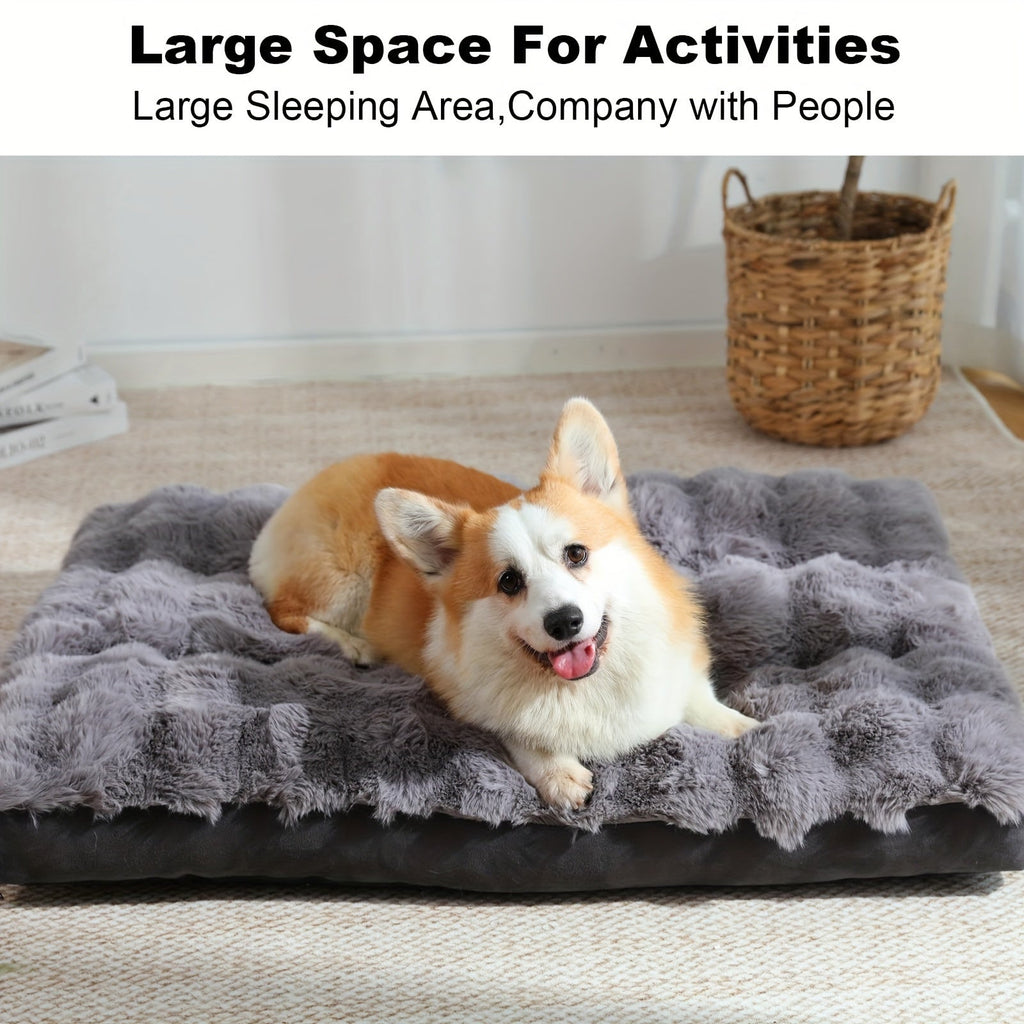 Orthopedic Dog Bed for Large Dogs Memory Foam Pet Bed with Removable Washable Cover Anti-Slip Base Faux Fur – Joint Relief Heavy Duty, Small Medium XL XXL Sizes