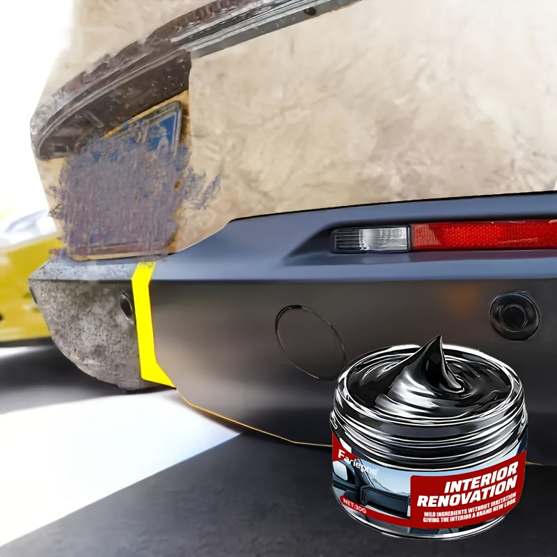 Multi-Functional Car Plastic Repair Wax with Nano Coating – Restores Faded Black Trim & Yellowing, Enhances Dashboard Interior Shine, Protects Tires, Universal Car Plastic Restorer Paste