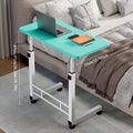 Height Adjustable Rolling Laptop Desk with Wheels & 2-Tier Storage – Sit-to-Stand Mobile Overbed Table, Computer Stand for Bed Couch Home Office Workstation, 6 Colors