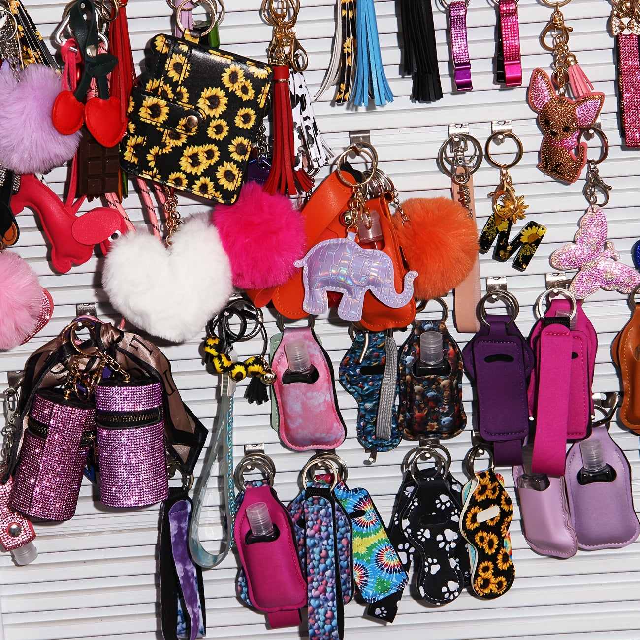 15-Piece Safety Keychain Set Women Men – Personal Alarm Survival Whistle Wristlet Bottle Opener Pill Case Rhinestone Perfume Atomizer Self Defense Outdoor Holiday Gift