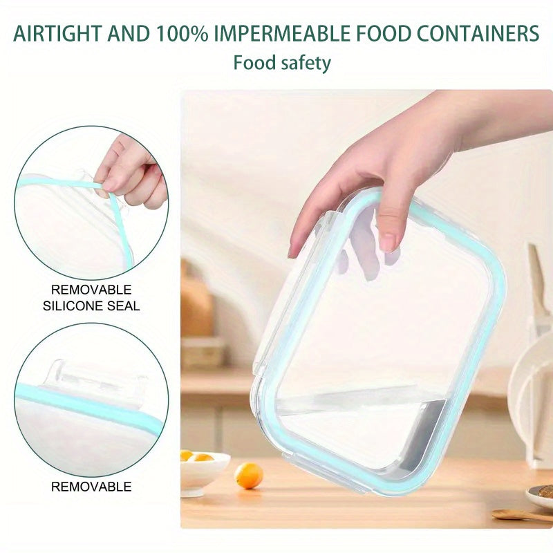 Borosilicate Glass Food Storage Containers 16-Piece Set 8 Sizes – Leak-Proof Lids, Oven Safe to 752°F, Microwave Dishwasher Freezer Safe, Stackable Meal Prep Containers for Leftovers & Lunch