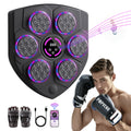 Smart Music Boxing Machine Wall Mounted Punching Trainer with LED Lights Wireless Bluetooth Electronic Boxing Target for Adults Home Gym Fitness Striking Equipment Includes Boxing Gloves