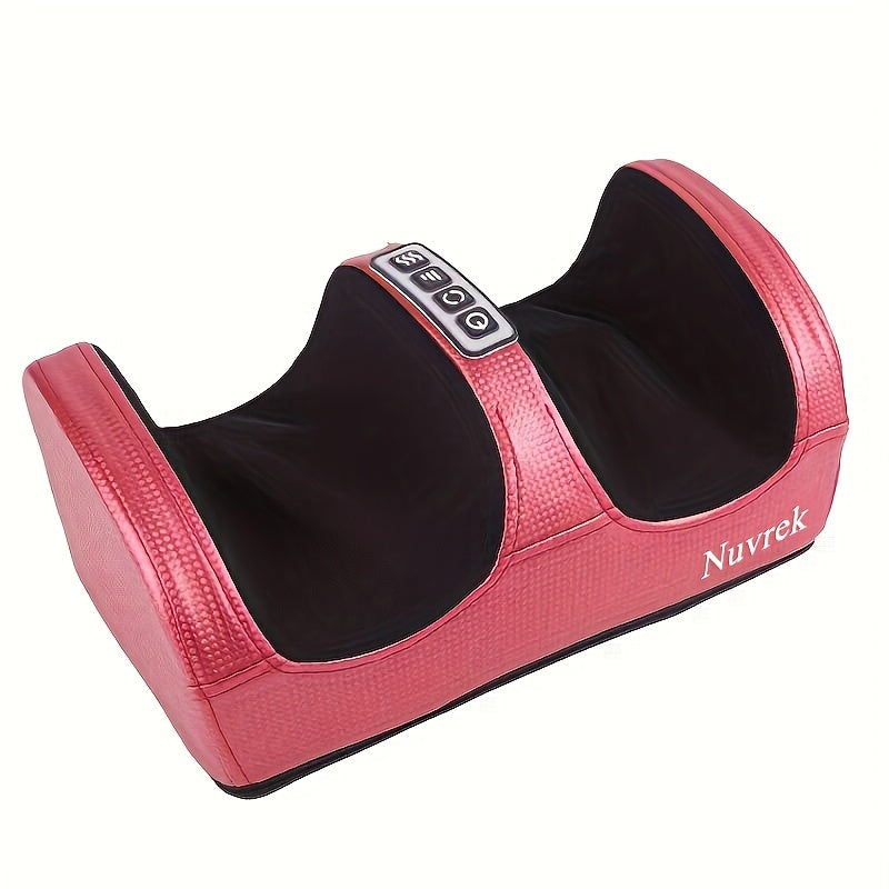 Foot Massager Machine with Heat for Circulation & Relaxation – Shiatsu Deep Kneading Air Compression Electric Foot Massager for Plantar Fasciitis Tired Feet, Father's Day Mother's Day Gift, Black & Red