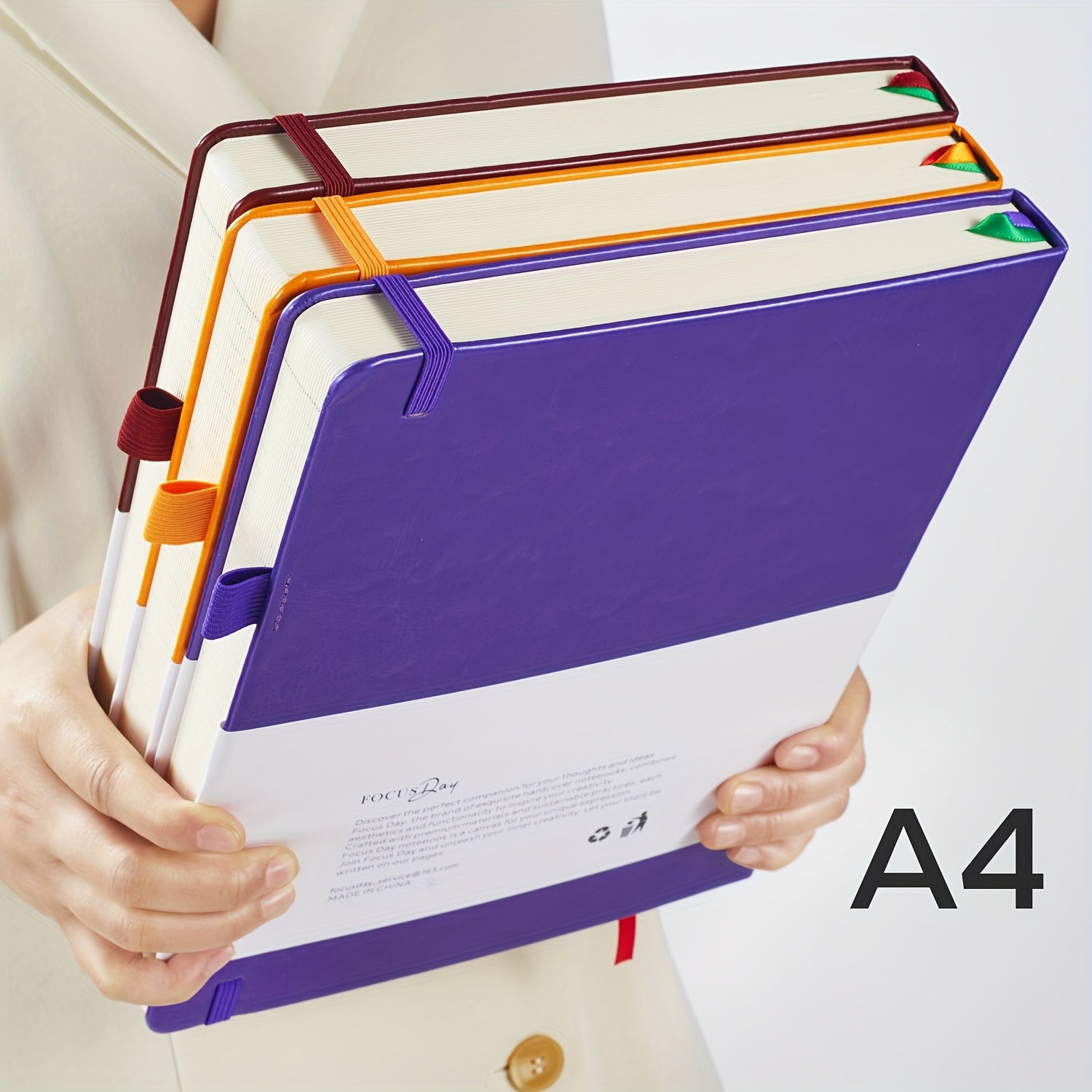 A4 Hardcover Notebook 320 Pages 100GSM – Large College Ruled Leather Journal 8.5x11 for Work School Study Writing Business, Lined Notebook for Women Men, 6 Colors
