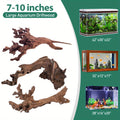 Natural Sinking Driftwood for Aquarium Decor – 3pcs Large Real Wood Fish Tank Decoration for Freshwater, Reptile & Terrarium, Fish-Safe Purple Teak Driftwood Set