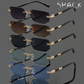 5pcs Frameless Metal Sunglasses Set for Men & Women – Rimless Lightweight Trendy Glasses in Assorted Styles, UV Protection Eyewear for Summer Parties, Street Style & Holiday Gifting