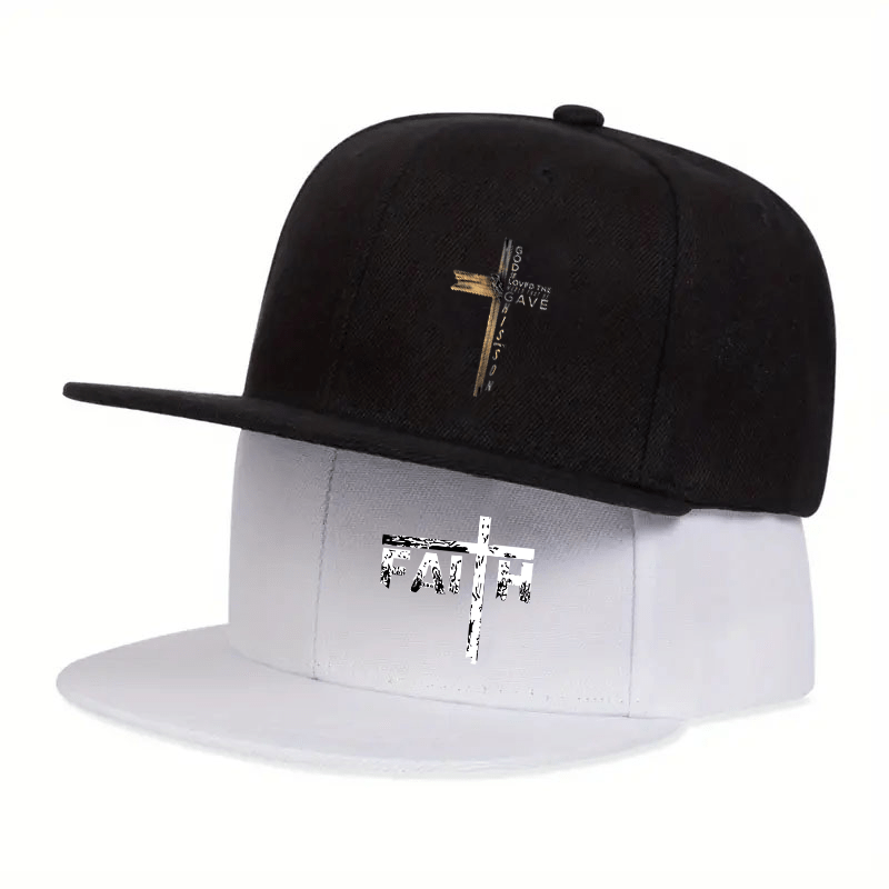 2-Pack Cross Print Baseball Cap Unisex – Adjustable Breathable Acrylic Woven Hat Soccer Fans Match Day Streetwear Casual Daily Wear 2026 Fan Gear