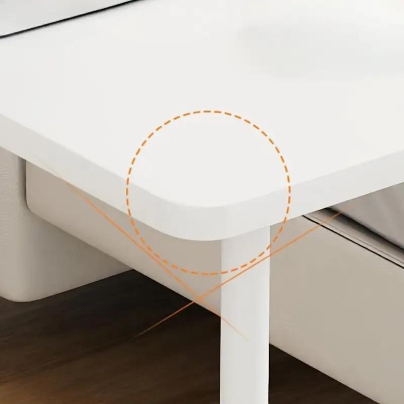 Mobile Lift Table Adjustable Height Rolling Laptop Desk with Wheels Bedside Sofa Side Table for Bedroom Home Office Dorm