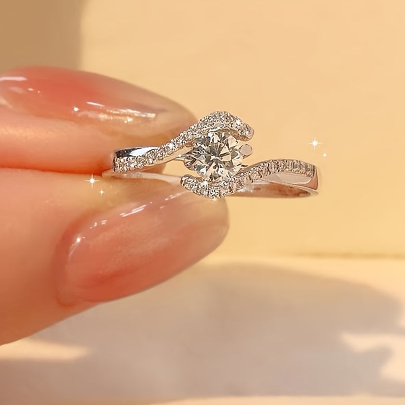 925 Sterling Silver Hollow Celestial Ring for Women – Natural Stone Inlay, Hypoallergenic Vintage Style, Perfect Gift for Valentine's Day, Birthdays & Daily Wear